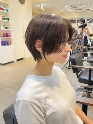 ショート カラー パーマ 無料カット/ ショート特化/表参道のヘアスタイル