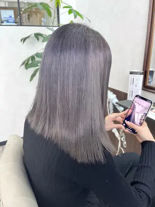 ミディアム カラー ヘアアレンジ Belle hair Design青野大貴のヘアスタイル