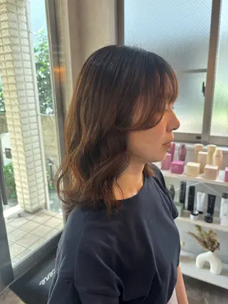 ミディアム 💜髪質改善/ 艶カラー/ミナ🩷のヘアスタイル
