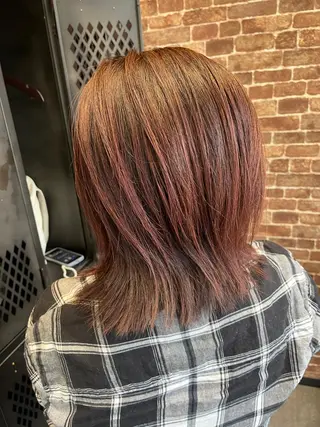 ミディアム カラー パーマ ヘアアレンジ メンズ キッズ ネイル マツエク・マツパ アイブロウ 久木原 ゆりのヘアスタイル