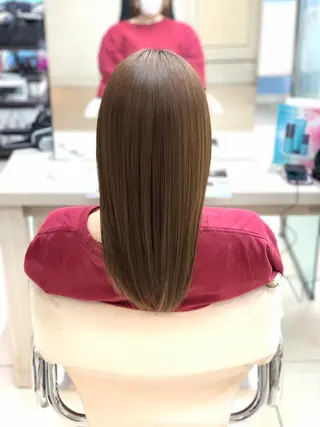 セミロング 朝ラク縮毛矯正 kiryuのヘアスタイル