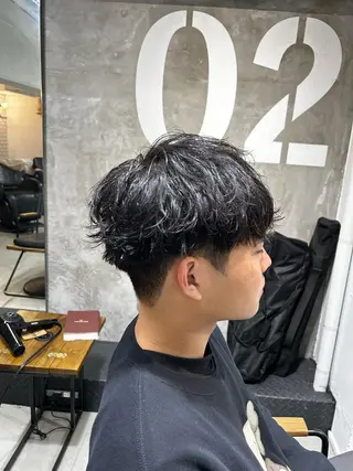 ショート パーマ ヘアアレンジ メンズ 岩城 滉成のヘアスタイル