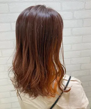 セミロング カラー パーマ 北田 瑠人のヘアスタイル