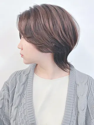 ミディアム ボブ/ゆるふわ ボブパーマ/とういのヘアスタイル