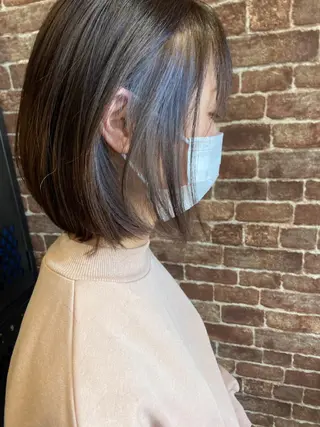 ミディアム カラー パーマ ヘアアレンジ メンズ キッズ ネイル マツエク・マツパ アイブロウ 久木原 ゆりのヘアスタイル