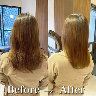 セミロング 髪質改善特化 安東駿介のヘアスタイル