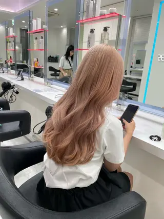 ロング 韓国ヘア忠実再現/ 韓国ヘア/tomoのヘアスタイル