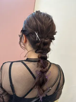 セミロング ヘアアレンジ pep natsumiのヘアスタイル