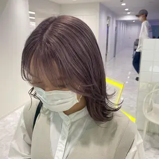セミロング カラー ヘアアレンジ mai🍑暖色カラー /レイヤー💖のヘアスタイル
