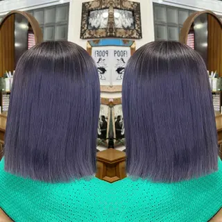 セミロング カラー ハイライト/レイヤー /ハイトーン/AOIのヘアスタイル