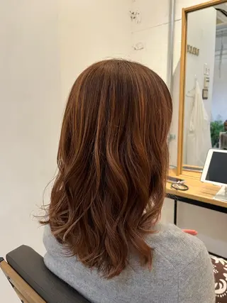 セミロング カラー ヘアアレンジ メンズ特化美容師 🐈‍⬛RUNAのヘアスタイル
