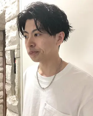 パーマ ヘアアレンジ メンズ ainico+所属・メンズ特化✂️栗原 侑也のヘアスタイル