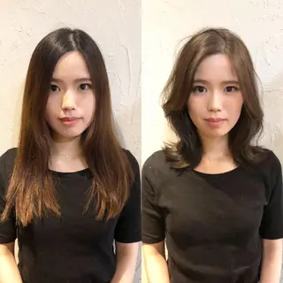 ミディアム 髪質改善縮毛矯正 専門店のヘアスタイル