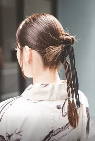 ヘアアレンジ 💎耳ツボジュエリー ×銀座美容室💎のヘアスタイル