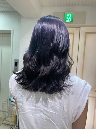 セミロング カラー ヘアアレンジ 透明感カラー 古山 結季🌙🖤のヘアスタイル