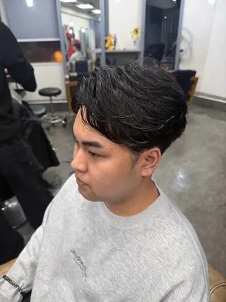 パーマ メンズ 梅田/メンズパーマ /短髪/田中崇奨のヘアスタイル