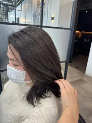 ミディアム カラー 韓国レイヤー✨ yasuko銀座のヘアスタイル