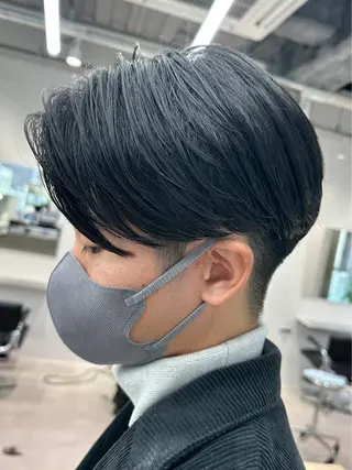 ミディアム パーマ メンズ 天神大名メンズパーマ メンズショートのヘアスタイル