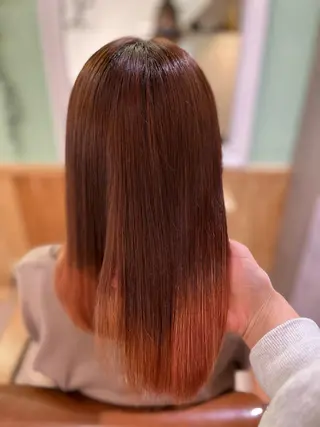 セミロング saaya💙 ブリーチなしカラーのヘアスタイル