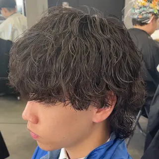 ミディアム パーマ ヘアアレンジ メンズ fifth 石川 凪のヘアスタイル