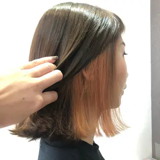 ミディアム カラー pep natsumiのヘアスタイル