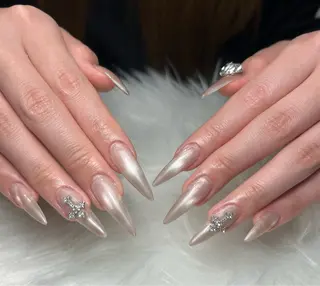 ネイル 【韓国ネイル/長さだし】rinory仙台駅西口2号店所属・黒田 璃々花のネイルデザイン