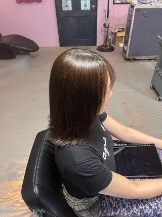 ミディアム カラー 藤野 海翔のヘアスタイル