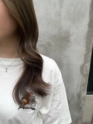 ミディアム カラー 赤み消し透明感カラー オオヤマのヘアスタイル