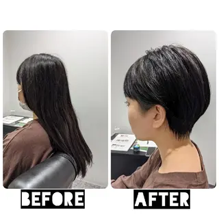 ショート カラー パーマ ヘアアレンジ 心斎橋難波本店 店長 THE ECT 中尾のヘアスタイル