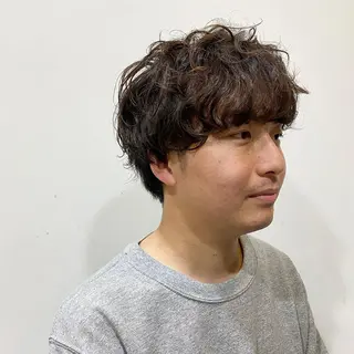 パーマ メンズ JINKIメンズ特化 メンズカットパーマのヘアスタイル