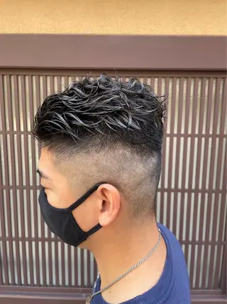 ショート パーマ メンズ 吉ヶ別符 亮祐のヘアスタイル