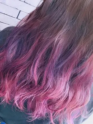 セミロング カラー ☁️ケアブリーチ￤ ウルフ￤Shioriのヘアスタイル