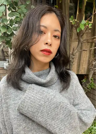 ミディアム カラー 松尾太樹 【pia】福岡美容室のヘアスタイル