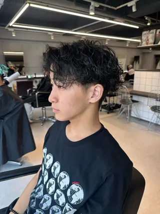 ショート パーマ 渋谷/メンズパーマ/ ミディアム/田代昂平のヘアスタイル