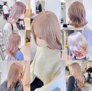 セミロング カラー 🎗副店長/井上 竜 ブリーチ指名No.1のヘアスタイル