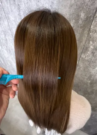 ロング カラー 似合わせ 顔周りYUUGAのヘアスタイル