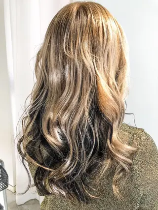 ロング カラー ヘアアレンジ レイヤー×ヘッドスパ *保田遥*のヘアスタイル