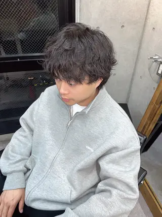 ロング パーマ メンズ ★韓国メンズ/カラー /パーマrinka★のヘアスタイル