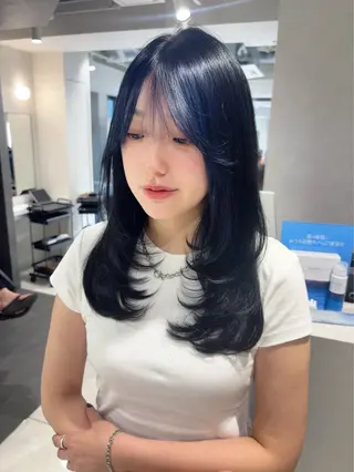 ロング 韓国レイヤー×髪質 改善︎💕︎あかねのヘアスタイル
