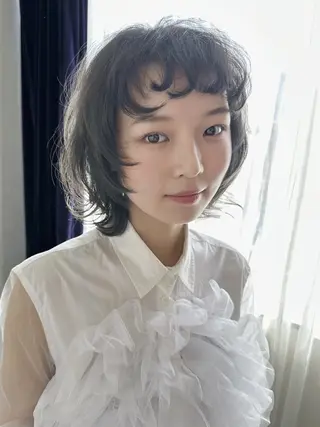 ショート 紙屋町ショート /ボブ　パーマ河内蓮のヘアスタイル