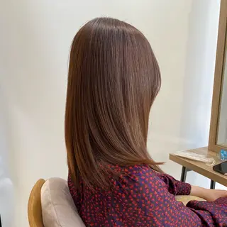 セミロング カラー ブリーチなし 暖色カラー/井上あいのヘアスタイル