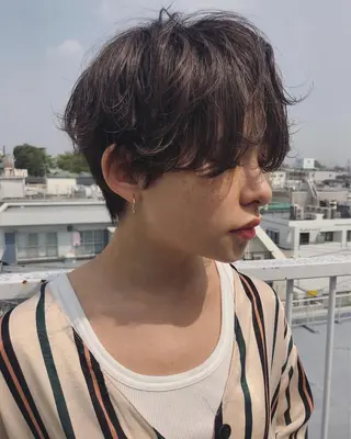 ショート カラー ヘアアレンジ マンツーマン半個室 tamuraのヘアスタイル