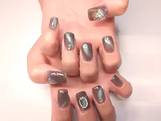 ミディアム AQUA nailのネイルデザイン