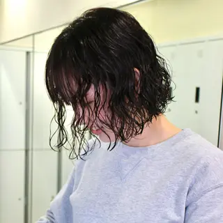 ショート パーマ カーリーパーマ/ 透明ｶﾗｰ/MIKUのヘアスタイル