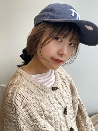 ミディアム カラー 砂原 ひよりのヘアスタイル