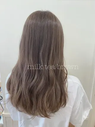 セミロング カラー ぱつっとボブ/ 小野あかねのヘアスタイル