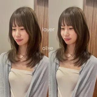 セミロング ボブ/透明感カラー/ 赤み消し/miyaのヘアスタイル