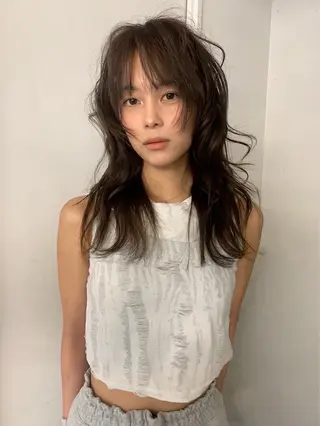 セミロング カラー 山田 京介のヘアスタイル