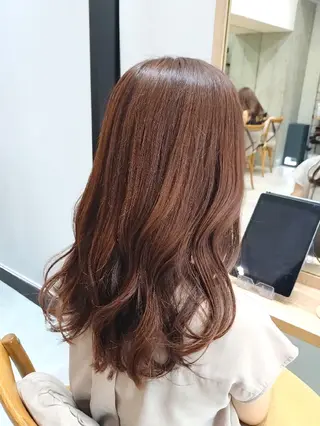 セミロング カラー ヘアアレンジ/柔らか 艶カラー/AKARIのヘアスタイル