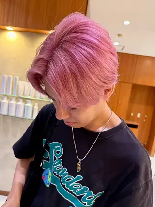 カラー メンズ shiho/名駅💎 ケアカラー/ブリーチのヘアスタイル